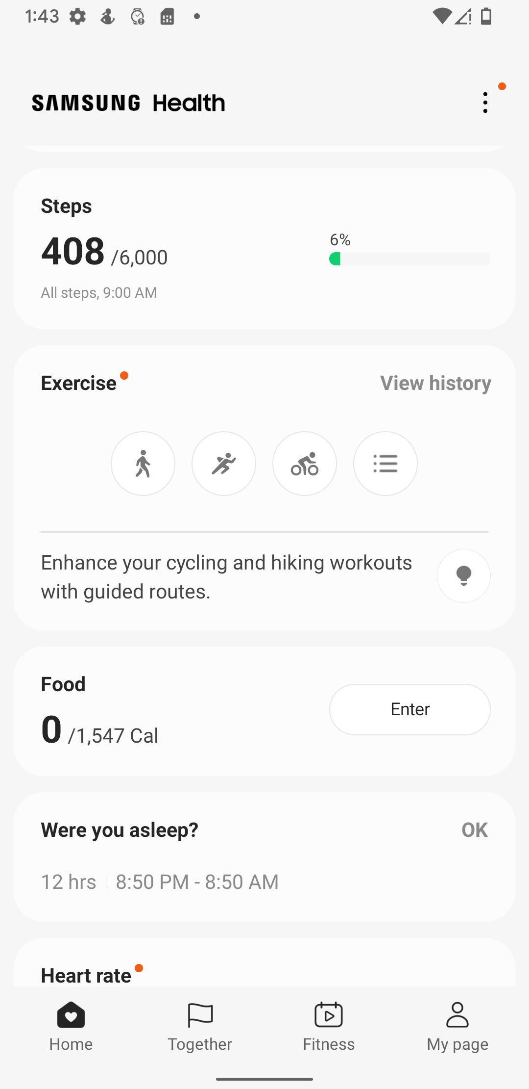 Connect samsung health to google online fit